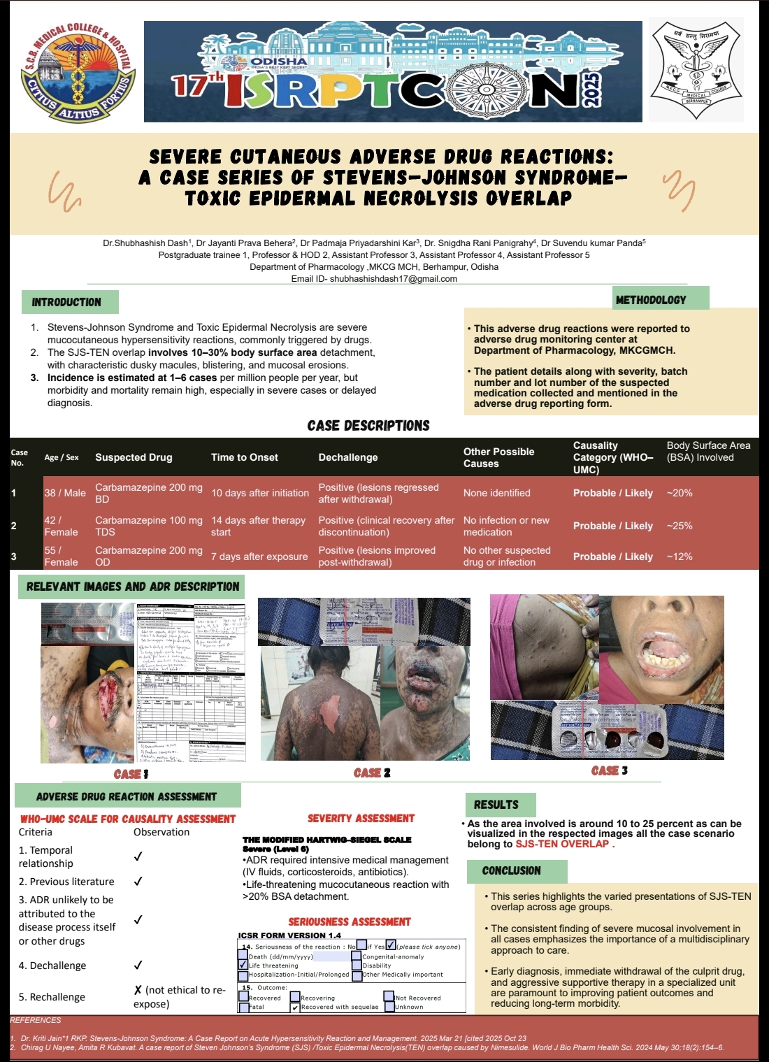 SEVERE CUTANEOUS ADVERSE DRUG REACTIONS: A CASE SERIES OF STEVENS-JOHNSON SYNDROME-TOXIC EPIDERMAL NECROLYSIS OVERLAP