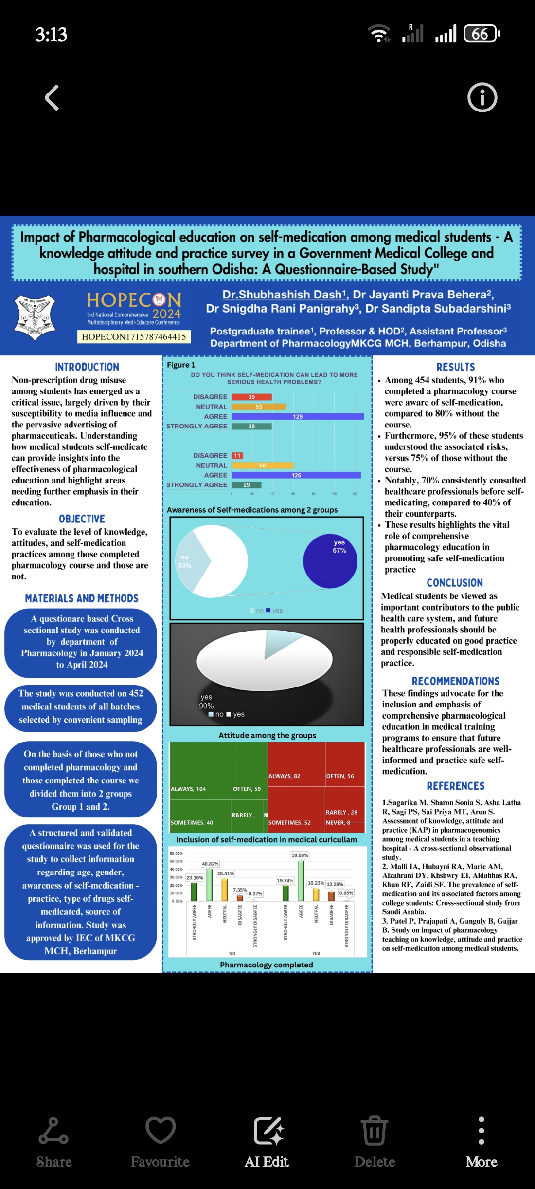 Impact of Pharmacological education on self-medication among medical students - A knowledge attitude and practice survey in a Government Medical College and hosital in southern Odisha: A Questionnaire-Based Study"